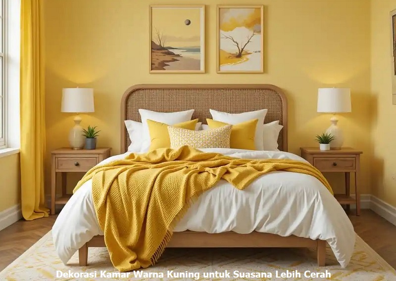 dekorasi kamar warna kuning